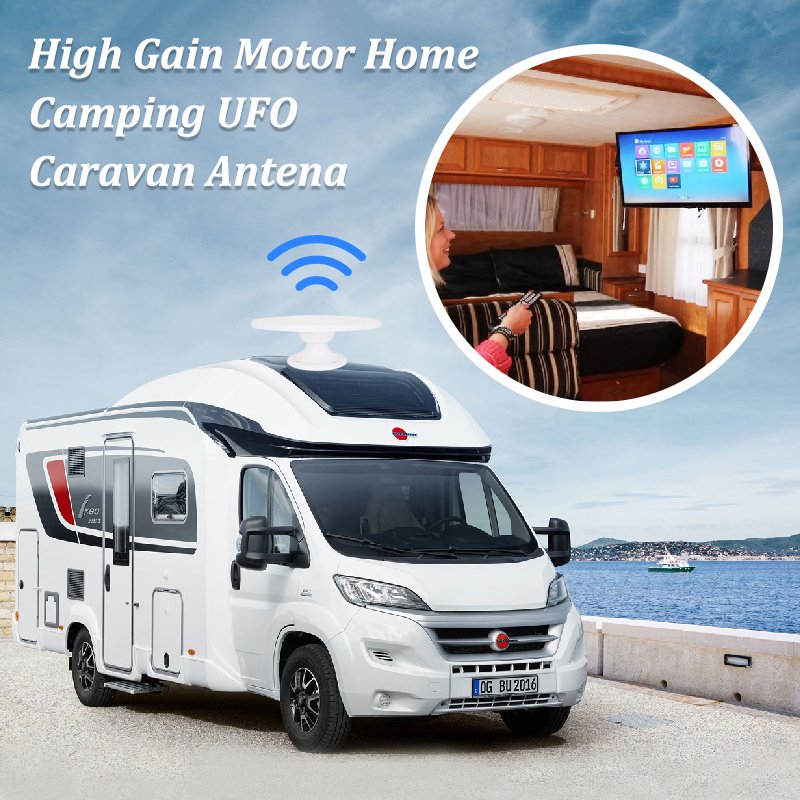 High Performance RV Caravan Camping Outdoor Digital TV Antenna 360 Dual Omni Directional Car TV Antena
