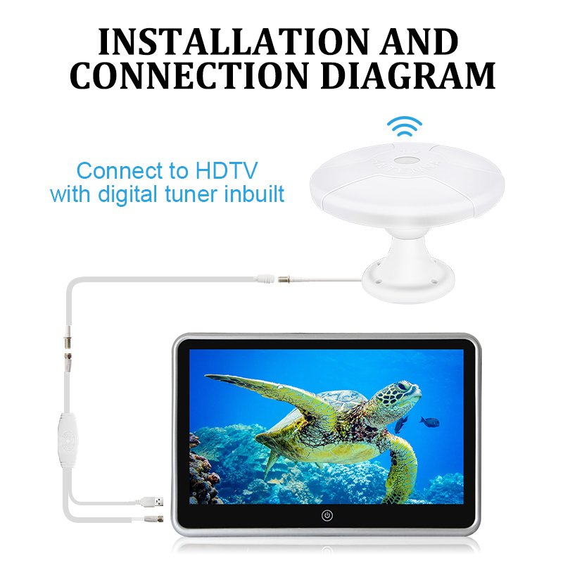 High Performance RV Caravan Camping Outdoor Digital TV Antenna 360 Dual Omni Directional Car TV Antena