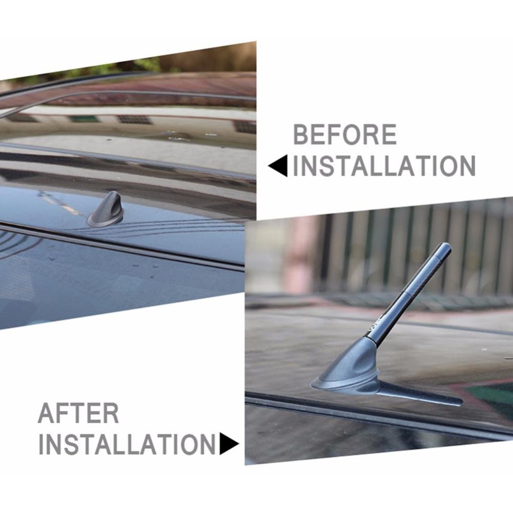 Universal Car 12cm Carbon Fiber Screw Aluminum Car Short Mast Antenna
