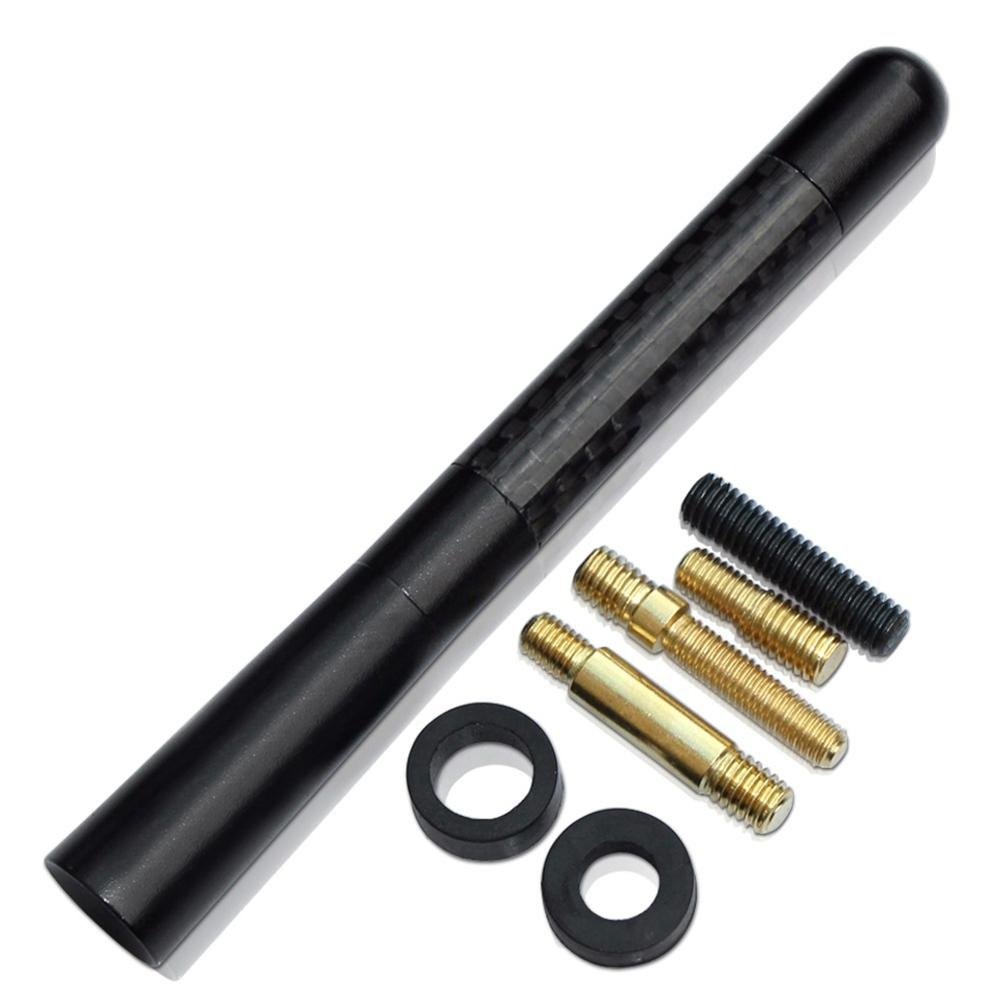 Universal Car 12cm Carbon Fiber Screw Aluminum Car Short Mast Antenna