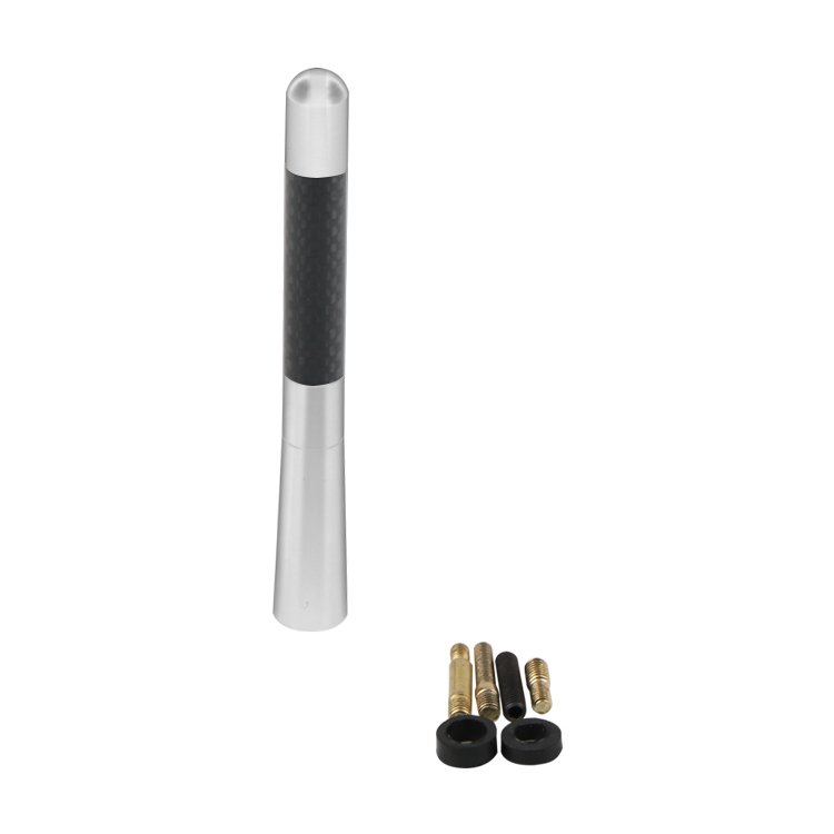 Universal Car 12cm Carbon Fiber Screw Aluminum Car Short Mast Antenna