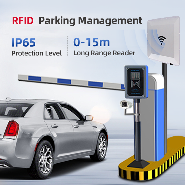 Free SDK Car Parking Management 15m UHF Long Range Reader with 9dbi Antenna RS232 E710 UHF RFID Integrated Reader
