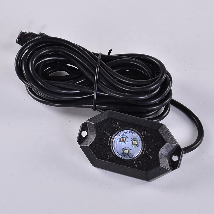 LED Rock Light With LED Whip Set Chasing Colors LED Lighted Whip Antennas Flag Light for ATV UTV Buggy RZR Offroad Cars
