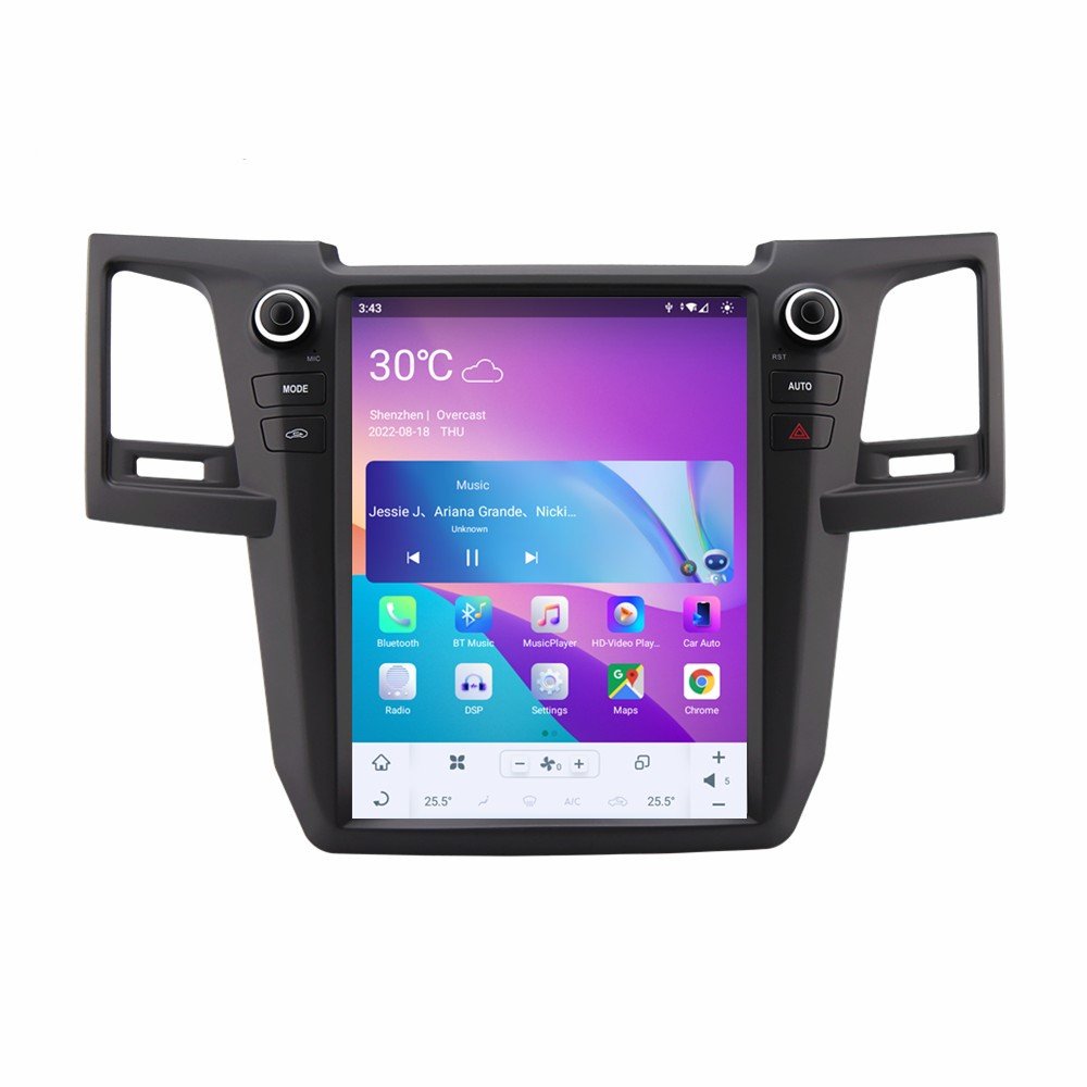 2K Car DVD Player 4G Carplay GPS Navigation Radio Stereo for Old Toyota Hilux Fortuner 12.1inch tesla Android 11 8/128