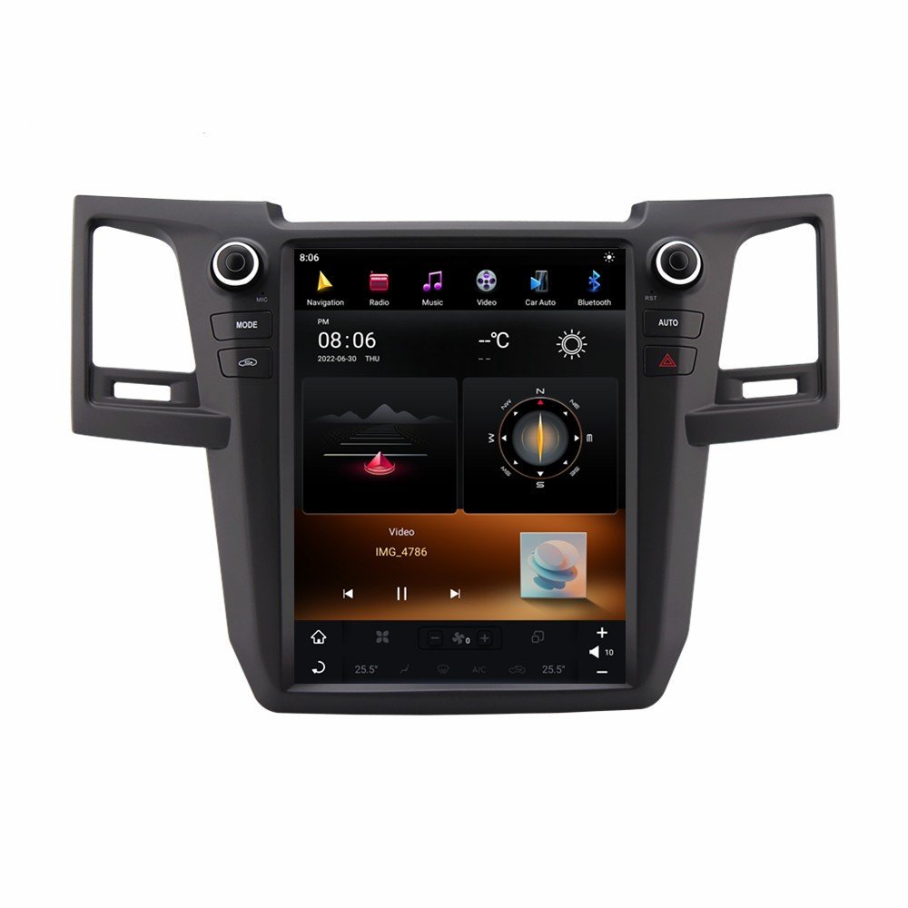 2K Car DVD Player 4G Carplay GPS Navigation Radio Stereo for Old Toyota Hilux Fortuner 12.1inch tesla Android 11 8/128