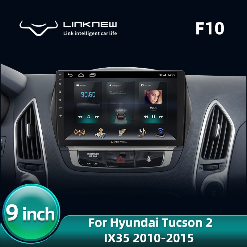 LINKNEW F10Android 10.0 Tesla Screen Car Radio DVD Player GPS Navigation for Hyundai Tucson 2 IX35 2010-2015