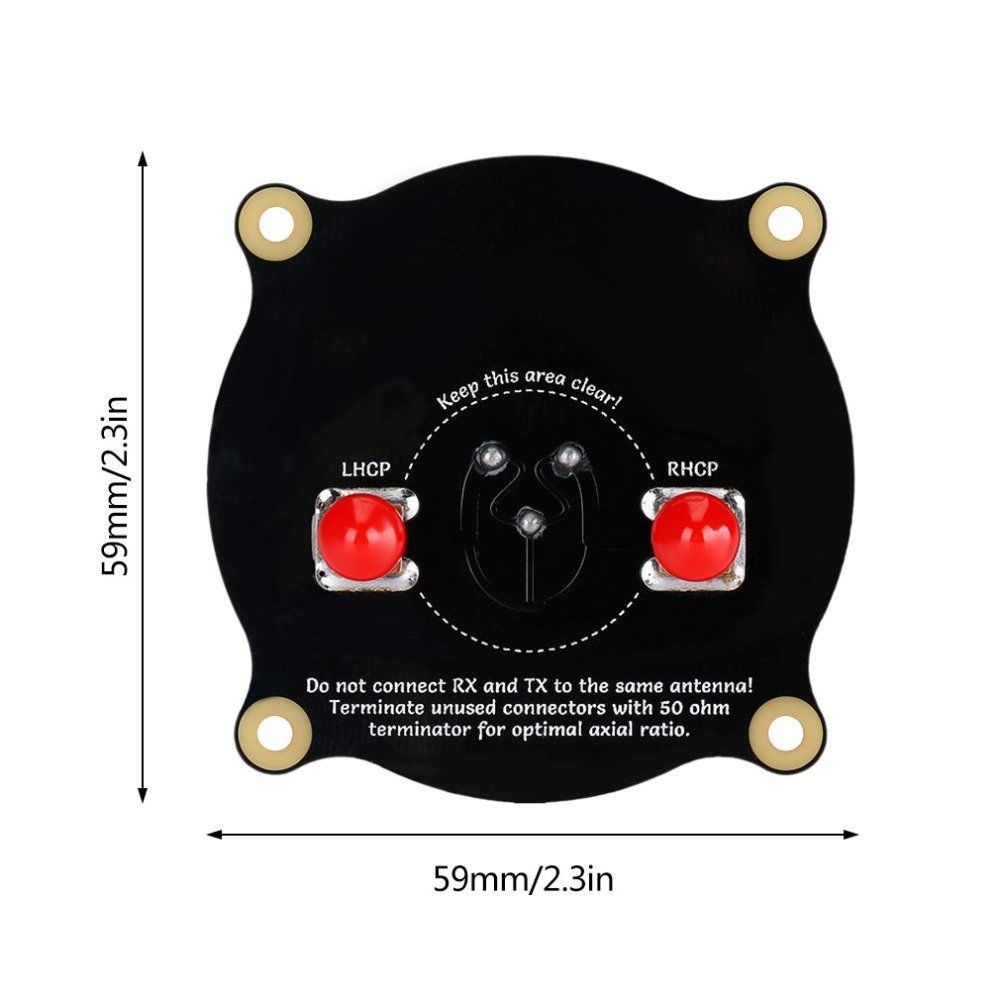 5.8GHz FPV Triple Feed Patch Antenna 14dBi RP-SMA Male to SM a Male Adapter Directional Circularly Polarized for Drone Airplane