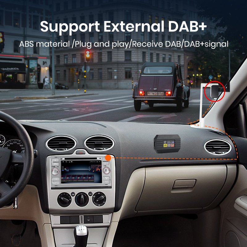 Junsun EU Stock Car Radio DAB+ Amplified Antenna Adapter for Car Stereo Android Car Accessories DAB+ Amplified Antenna Adapter
