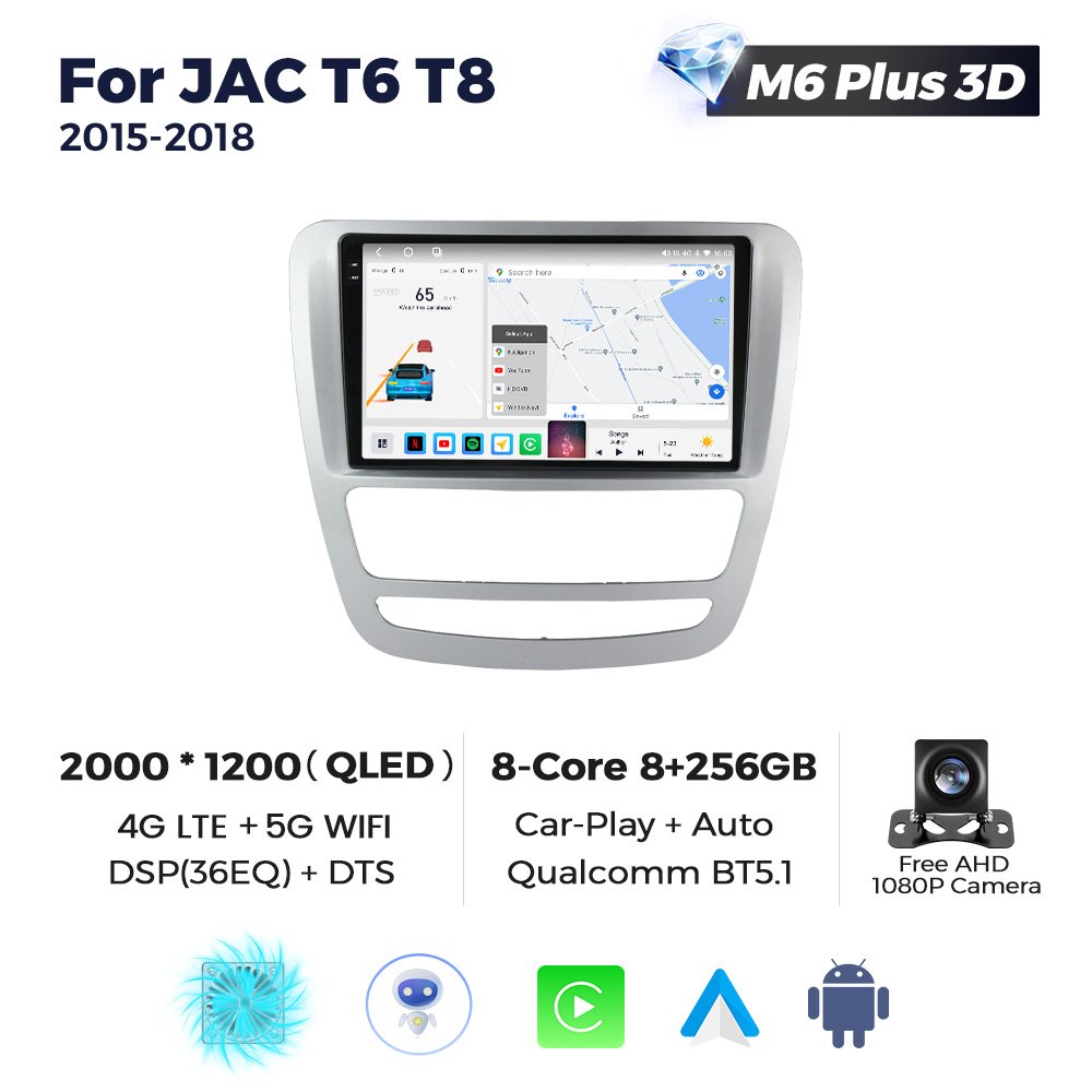MEKEDE M6 3D Android Newest System 360 Panoramic Camera DSP RDS for JAC T6 T8 2015-2018 GPS with BT ADAS DVR