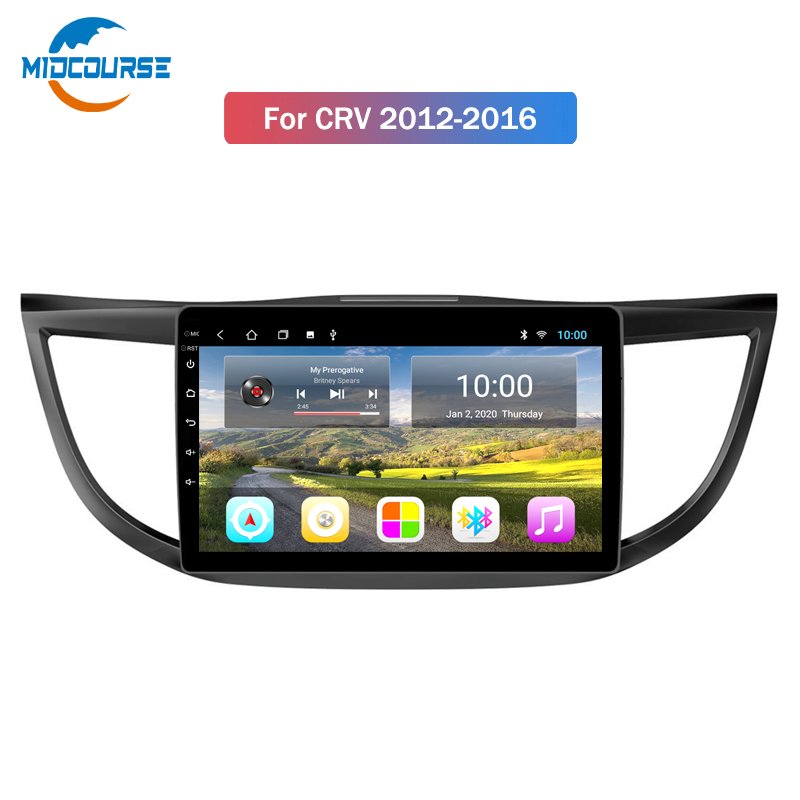 2G RAM Android 10 Car Radio Stereo for Honda CRV 2012 2013 2014 2015 Car Multimedia Audio Player GPS Navigation(80795ad)