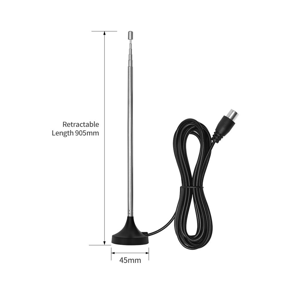 Indoor stretch magnetic base telescopic Car radio AM FM antenna DVB-T VHF UHF digital HDTV antenna