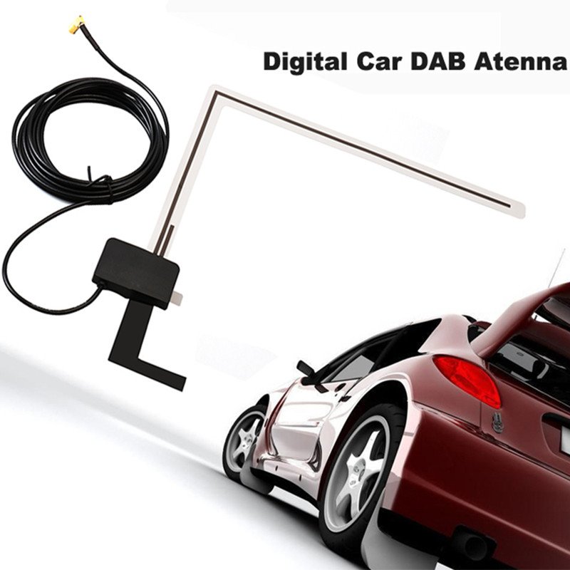 DAB High Gain 18dBi Active Car Antenna for 5-12V Digital Radio Optimized Reception for Clearer Car Radio Signals