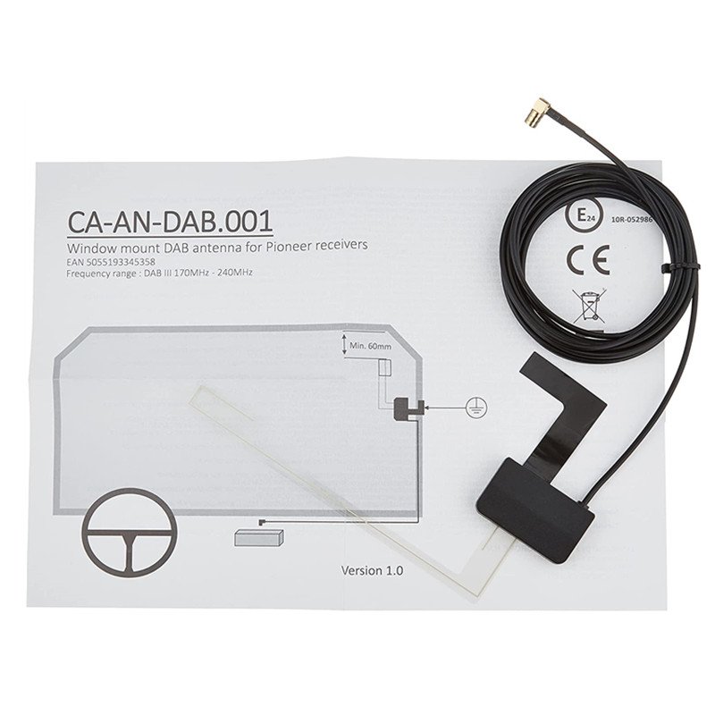 DAB High Gain 18dBi Active Car Antenna for 5-12V Digital Radio Optimized Reception for Clearer Car Radio Signals