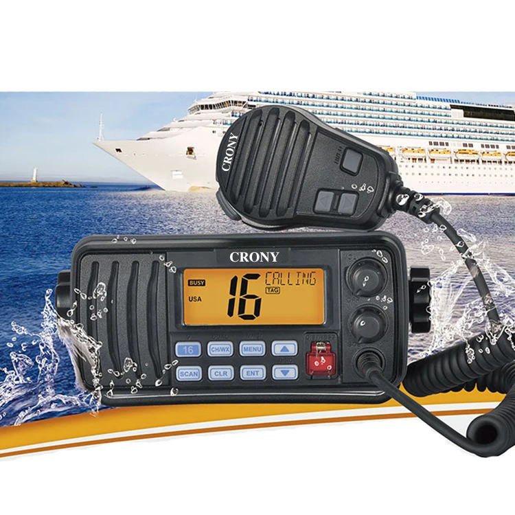 2024 New Waterproof IP67 Antenna Radio Hf Transceiver Marine Vhf Fixed Marine Radio With GPS