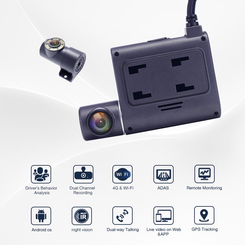 Wholesale Multiple Functions 4G Dual Lens Dash Cam with GPS Tracking