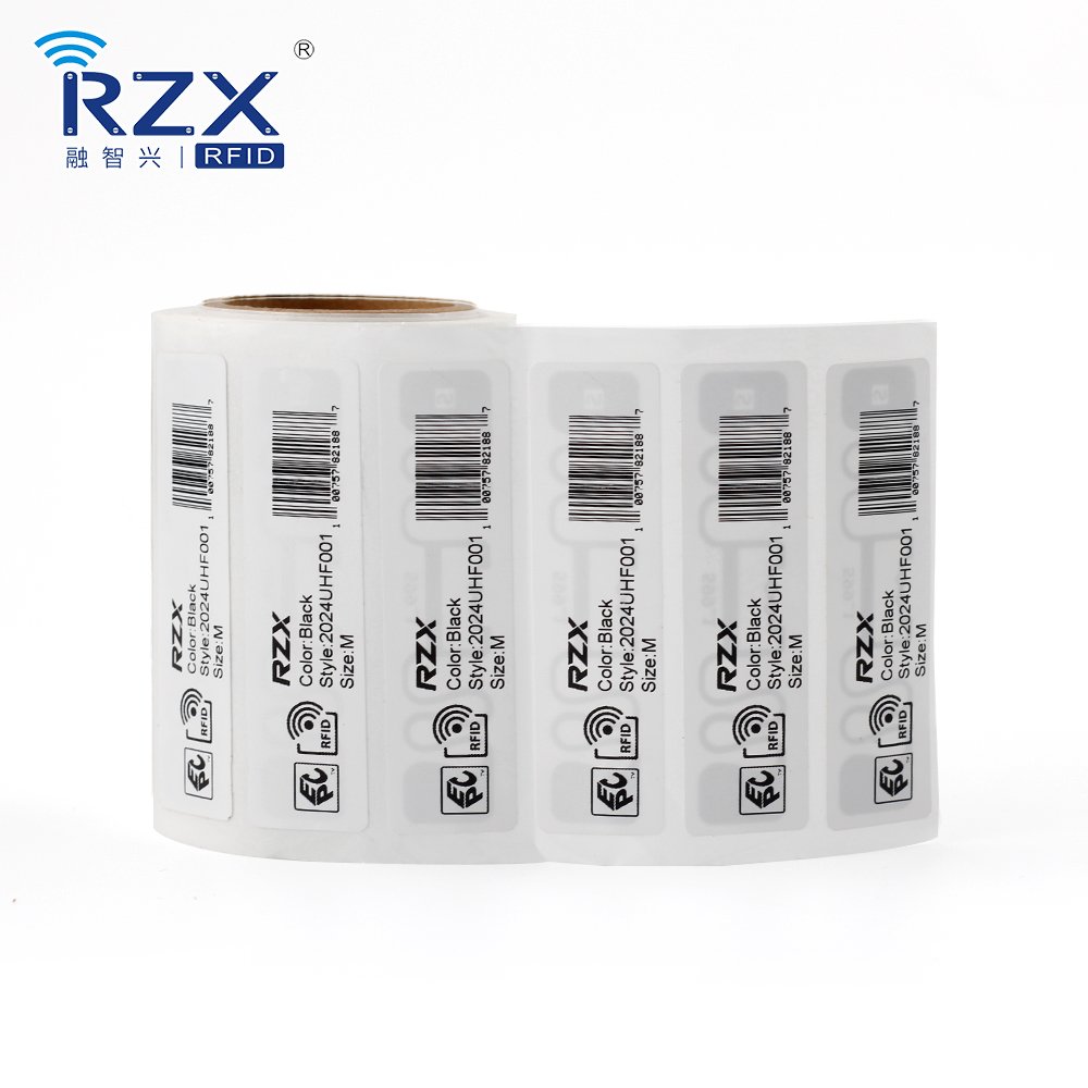 RZX UHF Tags SKU Barcode EPC Printed M730 RFID Stickers for Supermarket Inventory System