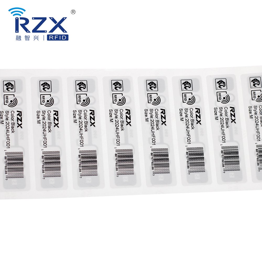 RZX UHF Tags SKU Barcode EPC Printed M730 RFID Stickers for Supermarket Inventory System