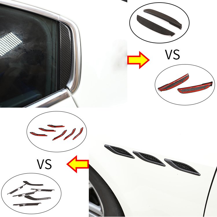 For Maserati Ghibli Carbon Fiber Exterior Accessories Door B-pillar Panel Protection Cover Rearview Mirror Panel Cover