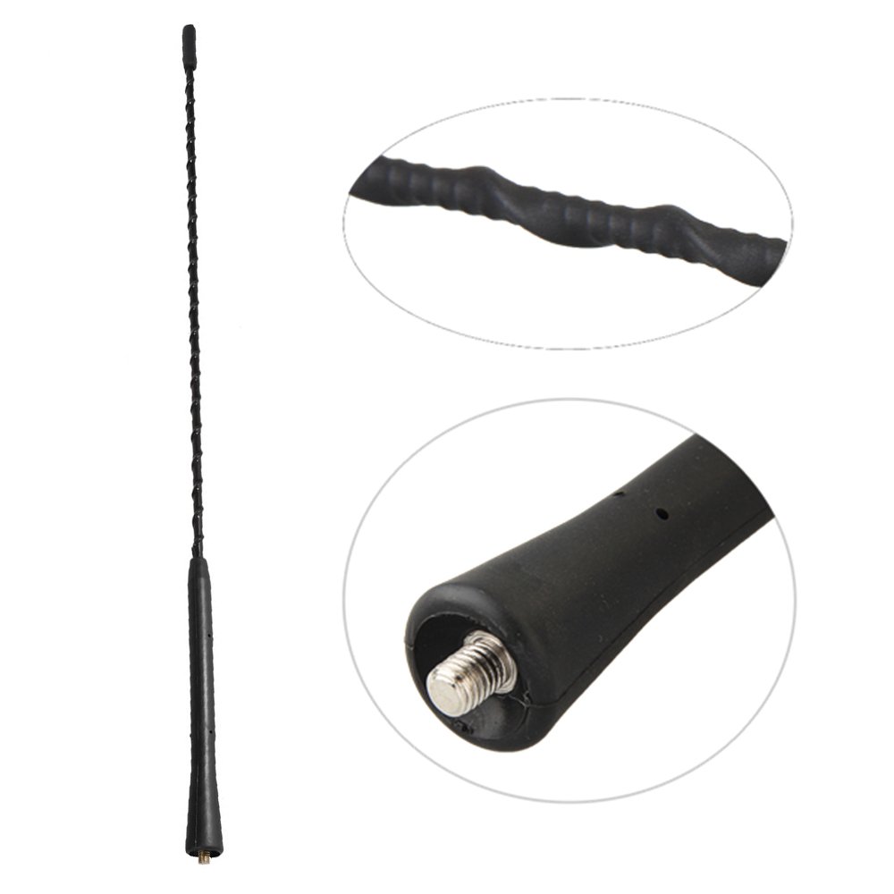 Universal 12V Car Roof Antenna Mast Stereo Radio FM AM Amplified Booster Antenna 16"