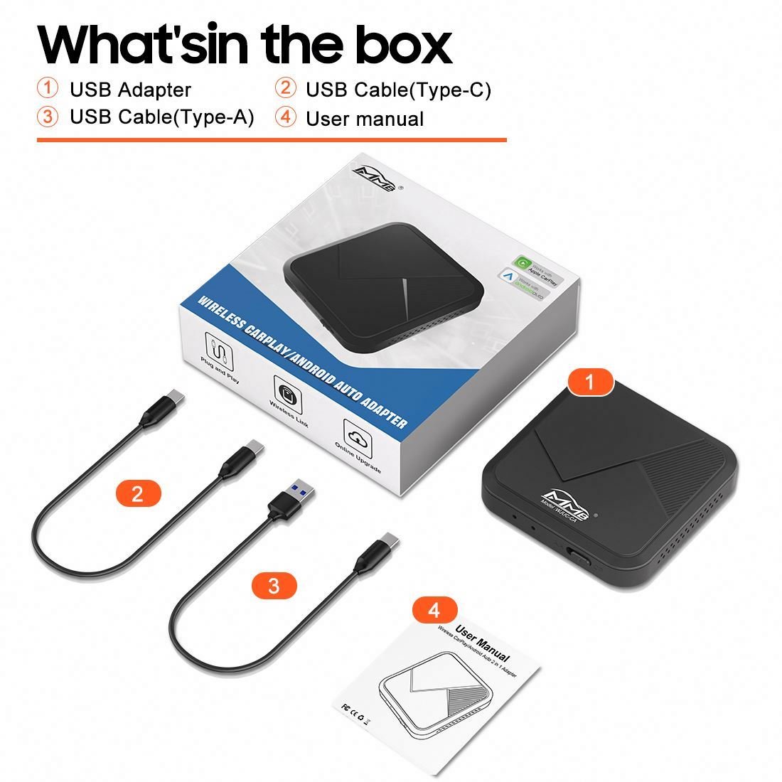 Maisimei Wireless Android Auto Box Wireless Carplay Adapter Oem Carplay to Android Auto Ai Box Carplay Smart Box Online Upgrade