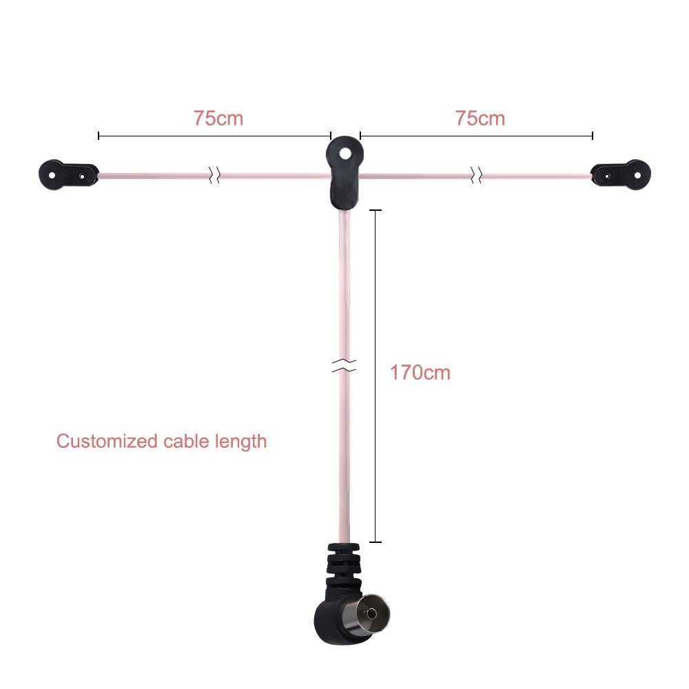FM AM Radio Antenna for Indoor Stereo Receiver 75 Ohm Radio Antenna Radio HiFi AV Stereo Receiver Mini