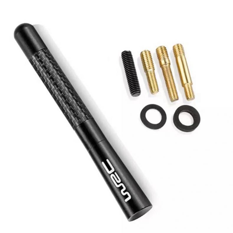 12CM Carbon Fiber Radio Antenna Sticker Car Roof Antenna With Black Radio Auto Antenna Cars Aerials WRC Fit