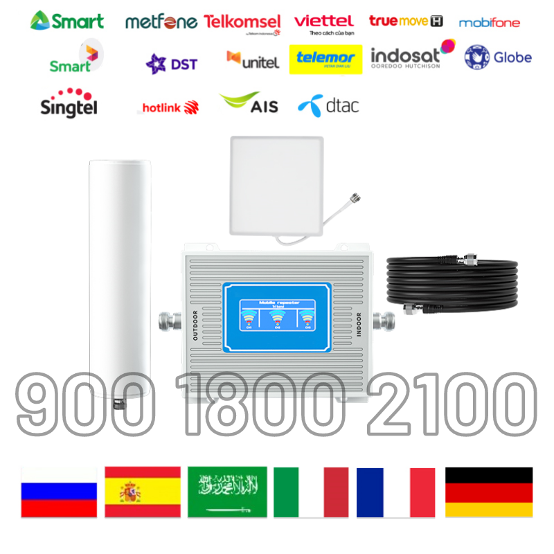 ayissmoye Support customization universal mini 3g mobile tri band repeater gsm cell phone 4g signal booster amplitec