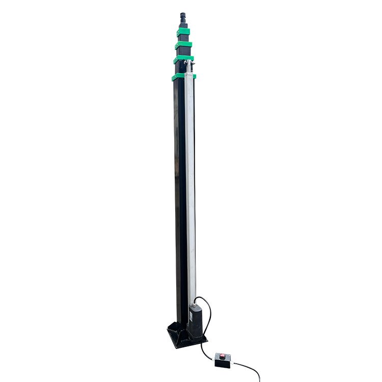 12V 24V 36V 48V Surveillance TV Camera Steel Car Mounted Winch High Pole Floodlight Electric Telescopic Mast