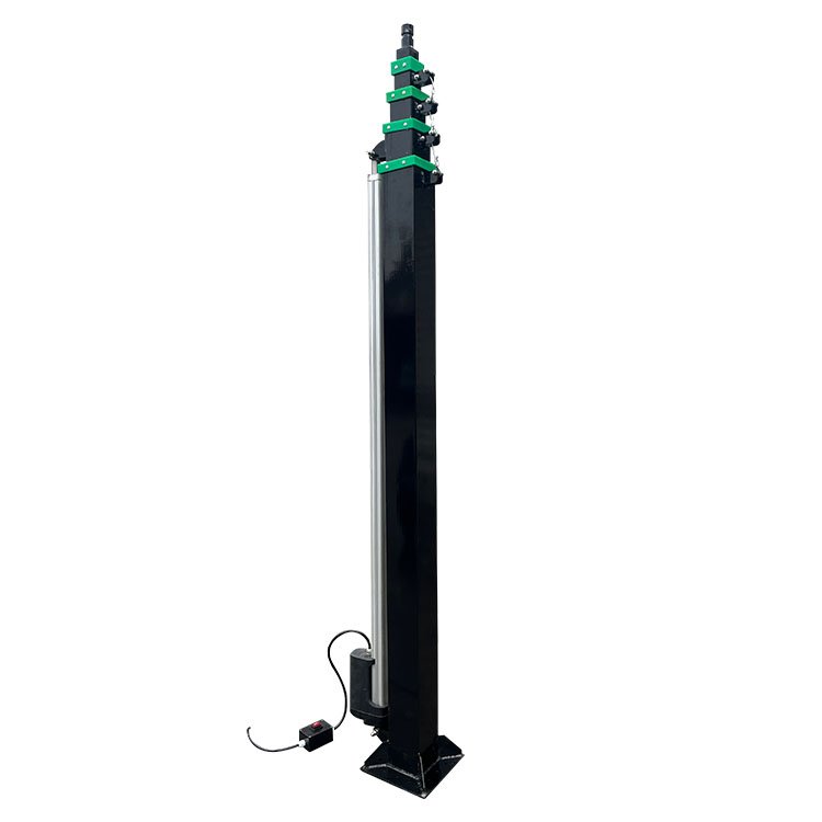 12V 24V 36V 48V Surveillance TV Camera Steel Car Mounted Winch High Pole Floodlight Electric Telescopic Mast