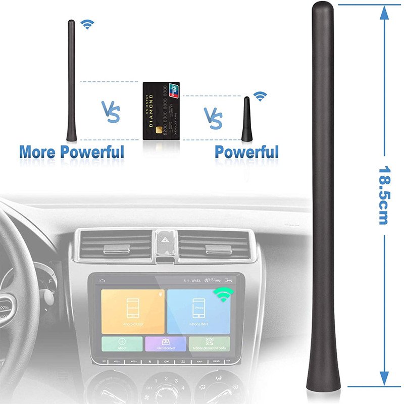 Cars Antenna External Rubber AM/FM Car Radio Antenna Glaze Antenna for Car Signal Enhancement Vehicle Refitting Supplies
