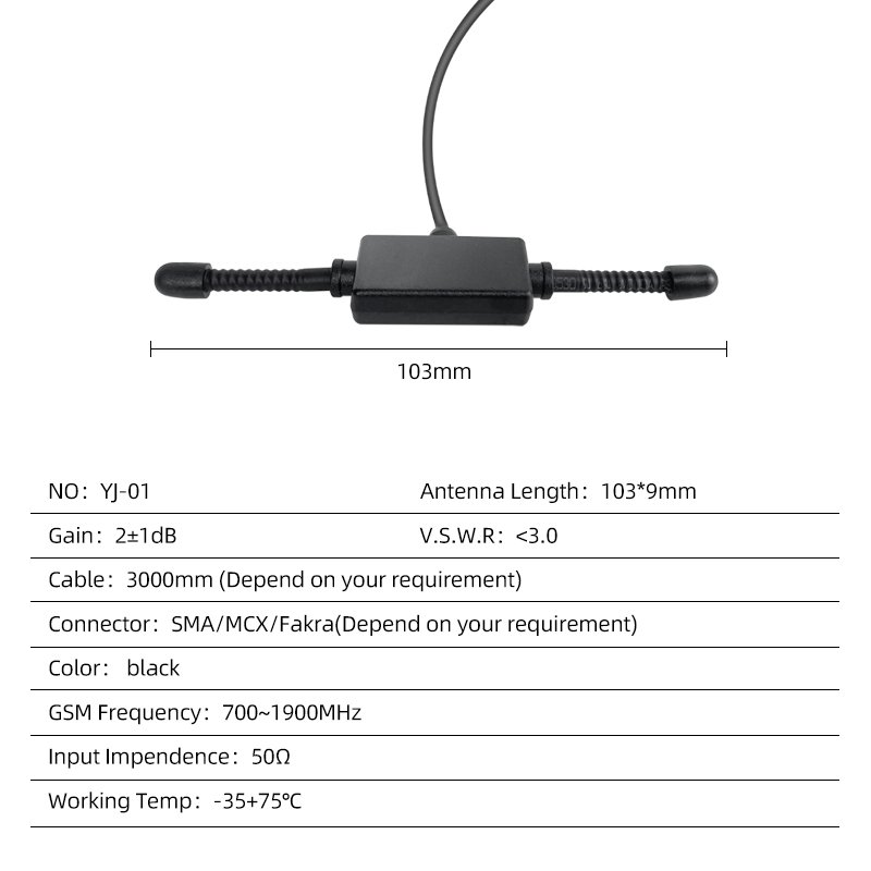 Long Range Horn Antenna GSM/GPRS Car TV 700~1900mhz Antenna with SMB Connector Broadband Communication Antenna <3.0