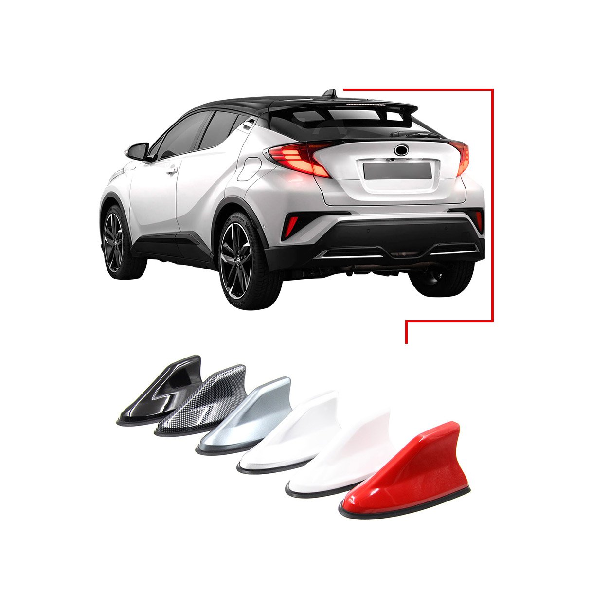 Colorful Car Antenna Universal Aero Antenna Quality ABS Car Shark Fin Antenna