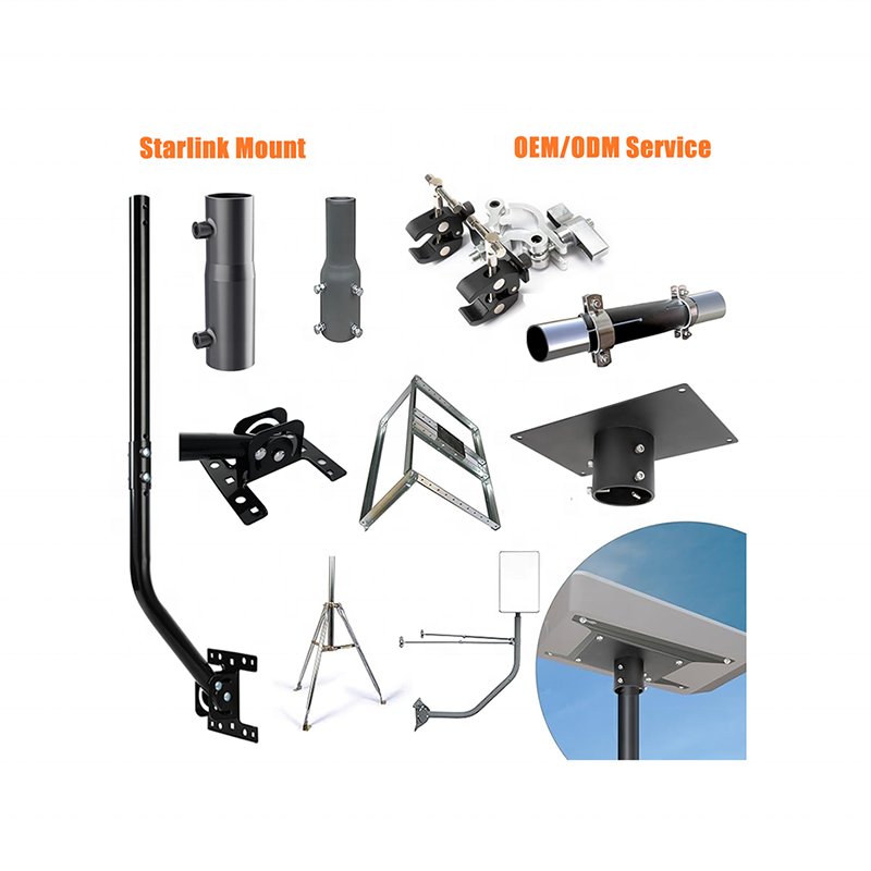 Starlink Antenna Flat High Performance Pole Pipe Mount Clamp Adapter