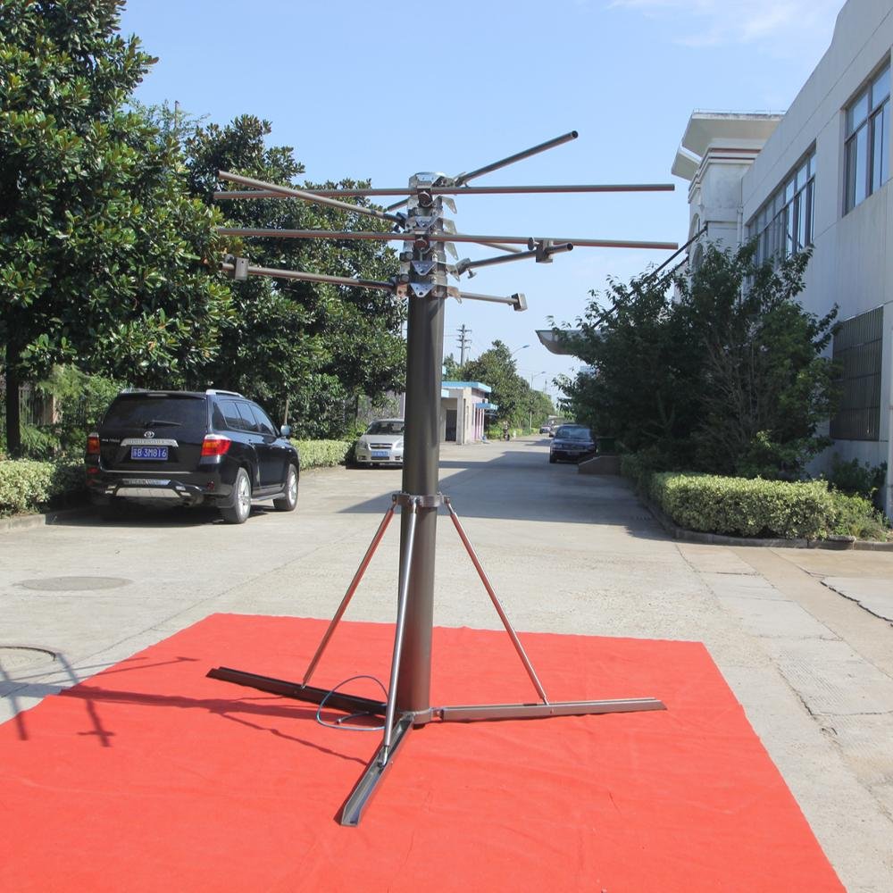 30kg 10m vertical mounted manual winch telescopic mast for radio antenna