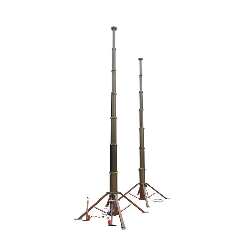 30kg 10m vertical mounted manual winch telescopic mast for radio antenna