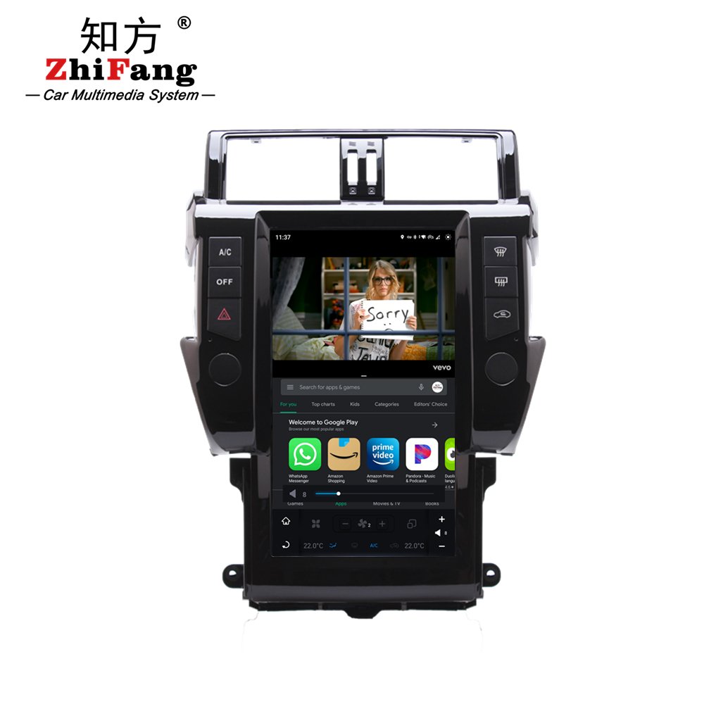 13.6 Android 11 8+128GB for Toyota Prado 150 2014-2017 Car GPS Navigation Multimedia Player Head Unit Radio