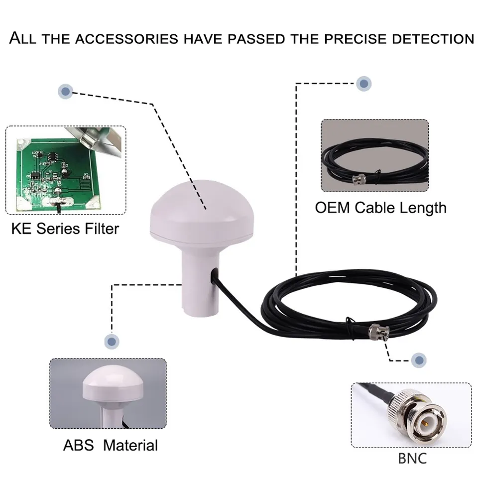 GNSS Marine GPS Antenna 1575MHz with Metal Bracket Mount Marine Mushroom Antenna for Marine GPS Communications