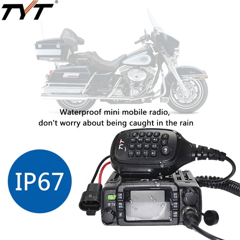 TYT TH-8600 IP67 Waterproof Dual Band 136-174MHz/400-480MHz 25W Car Radio HAM Mobile Radio with Antenna,Clip Mount,USB Cable
