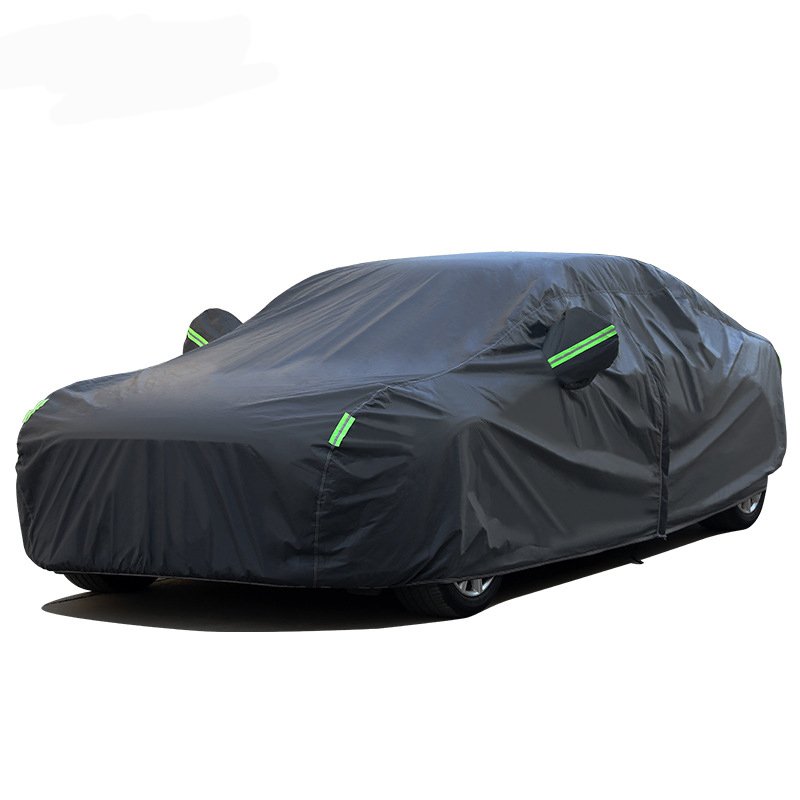 Best Heavyduty Thick Cotton Breathable Outdoor All Weather Sun protection Black Winter Car Cover with Zipper and Antenna Hole