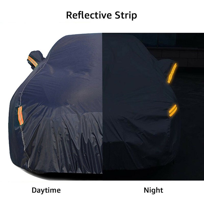 Best Heavyduty Thick Cotton Breathable Outdoor All Weather Sun protection Black Winter Car Cover with Zipper and Antenna Hole
