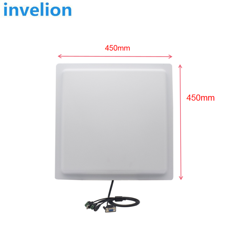 Integrated Long Range UHF RFID Reader 1-15m Built-in 12dbi Gain Antenna Relay USB TCP IP Interface for Access Control