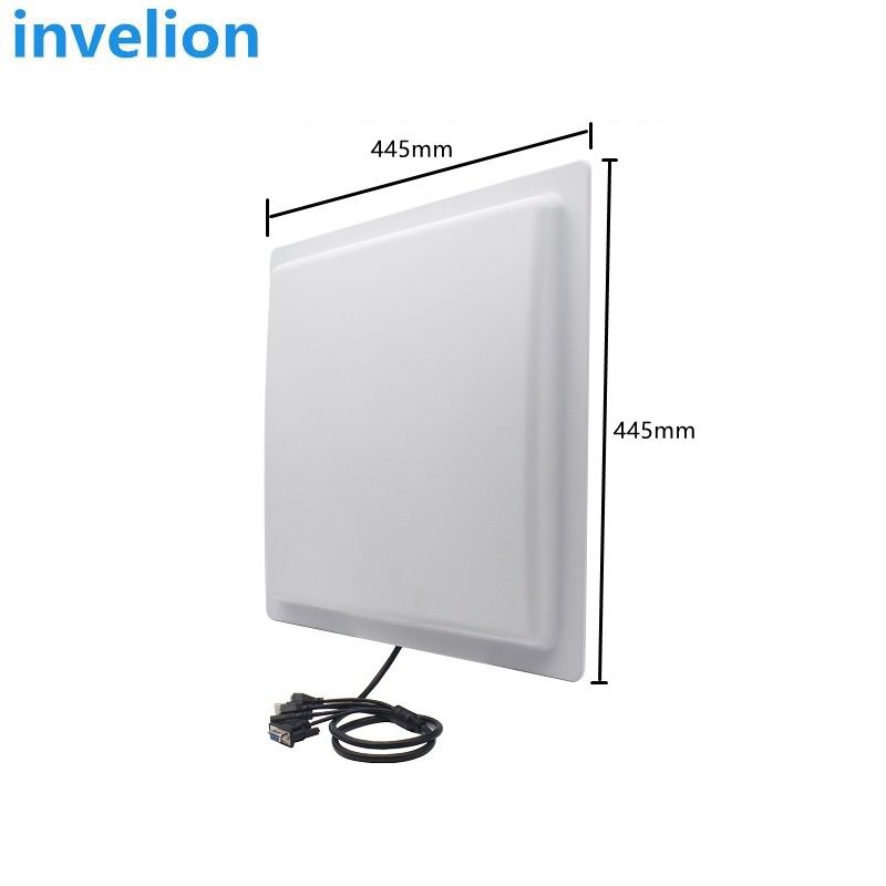 Integrated Long Range UHF RFID Reader 1-15m Built-in 12dbi Gain Antenna Relay USB TCP IP Interface for Access Control