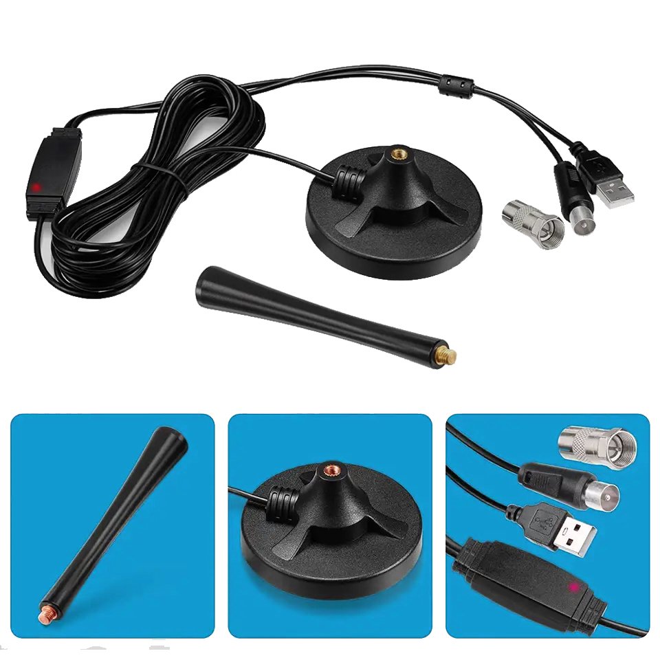 High Quality TV Antenna Indoor 200 Miles Signal Amplified for HD Digital TV Indoor TV Antenna with Coax Cable F Connector