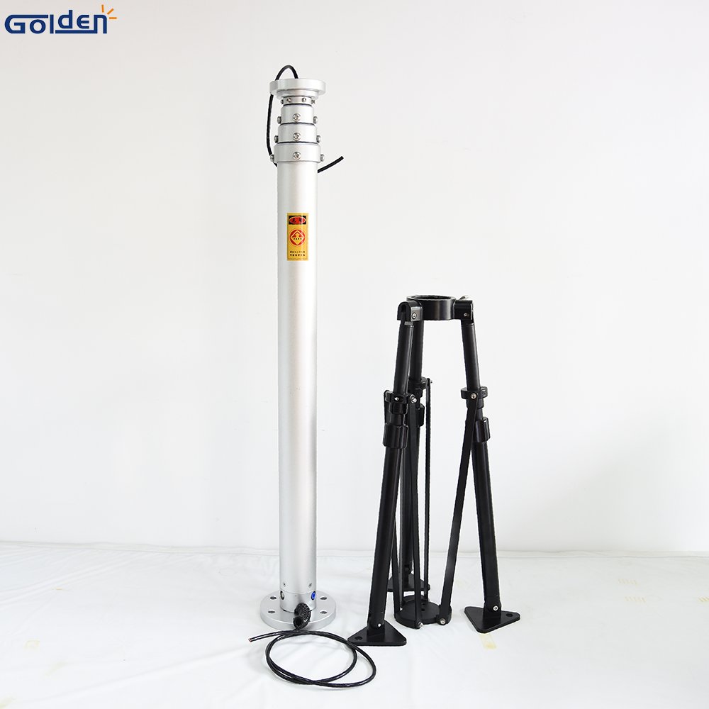 Tripod Stand Lightweight Telescoping Pole Construction Air-Cushioned Aluminum Telescoping Mast