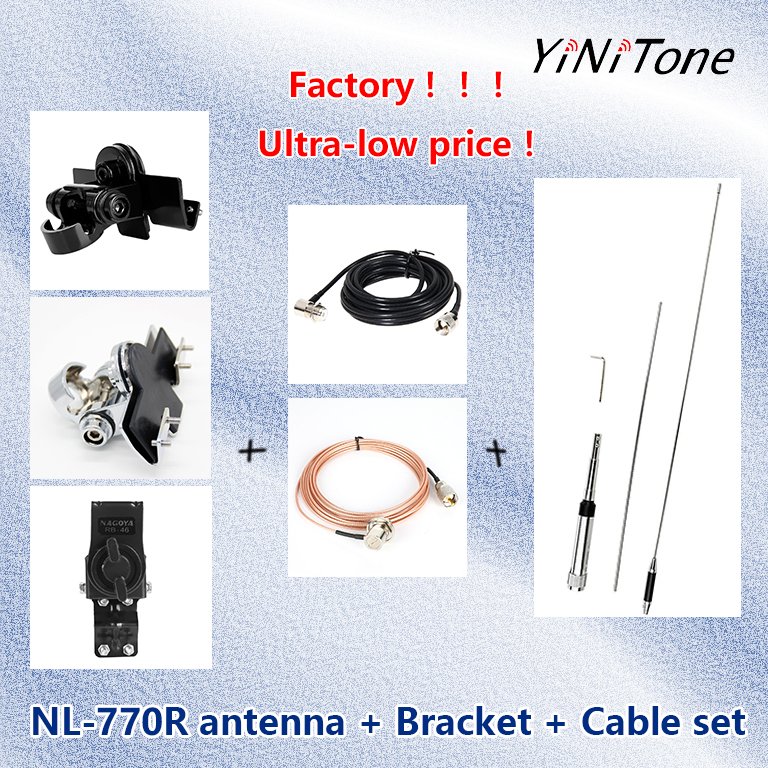 NL770R Antenna mounting kit with RB400/RB46 Mount Bracket and 5M RG58/SC316 Extension Cable For Car Radio Kenwood antenna set