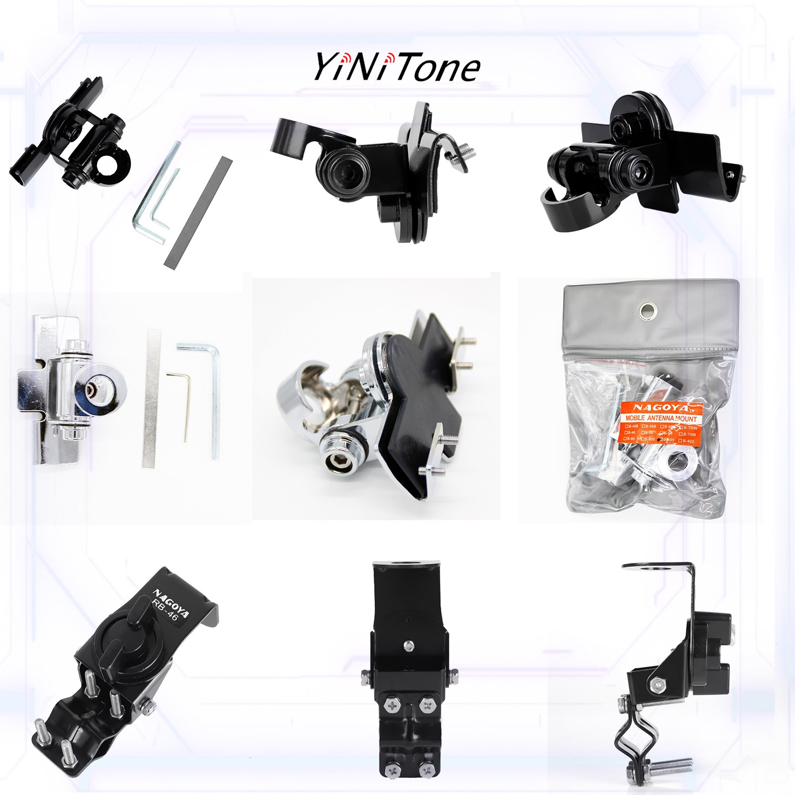 NL770R Antenna mounting kit with RB400/RB46 Mount Bracket and 5M RG58/SC316 Extension Cable For Car Radio Kenwood antenna set