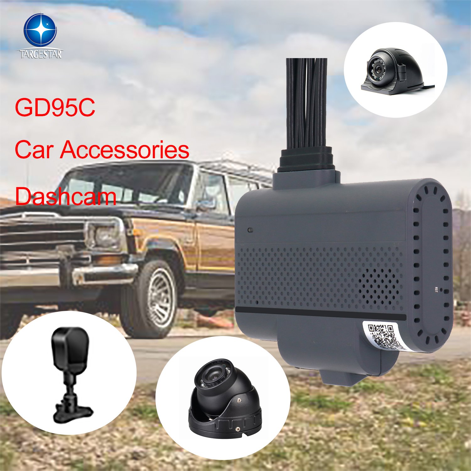 Best Selling 3 Lens ADAS BSD DMS Cameras Car Dash Camera Driving Behavior Detection Front and Back HD Camera DVR Dashcam