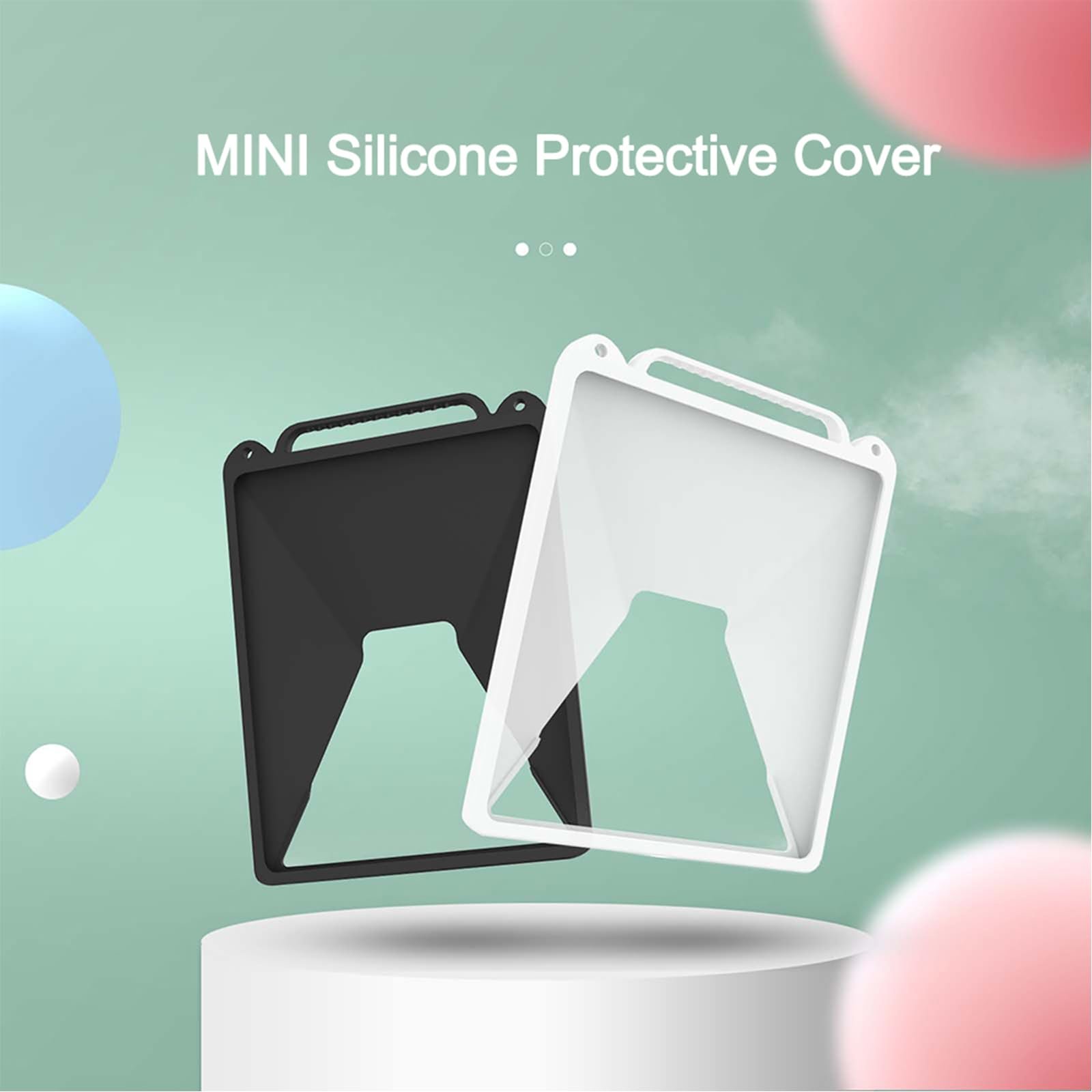 For StarLink Mini Silicone Protective Case with Carabiner Anti-Drop Scratch-Resistant Space-X Mini Full Coverage Protective Case