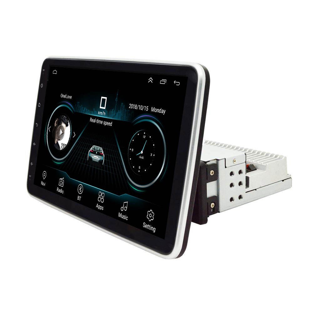 Android 11 Universal 1Din Car Radio 10 Inch 360 Degree Rotation GPS DVD Blue Tooth Player Video Multimedia WiFi GPS Mirror Link