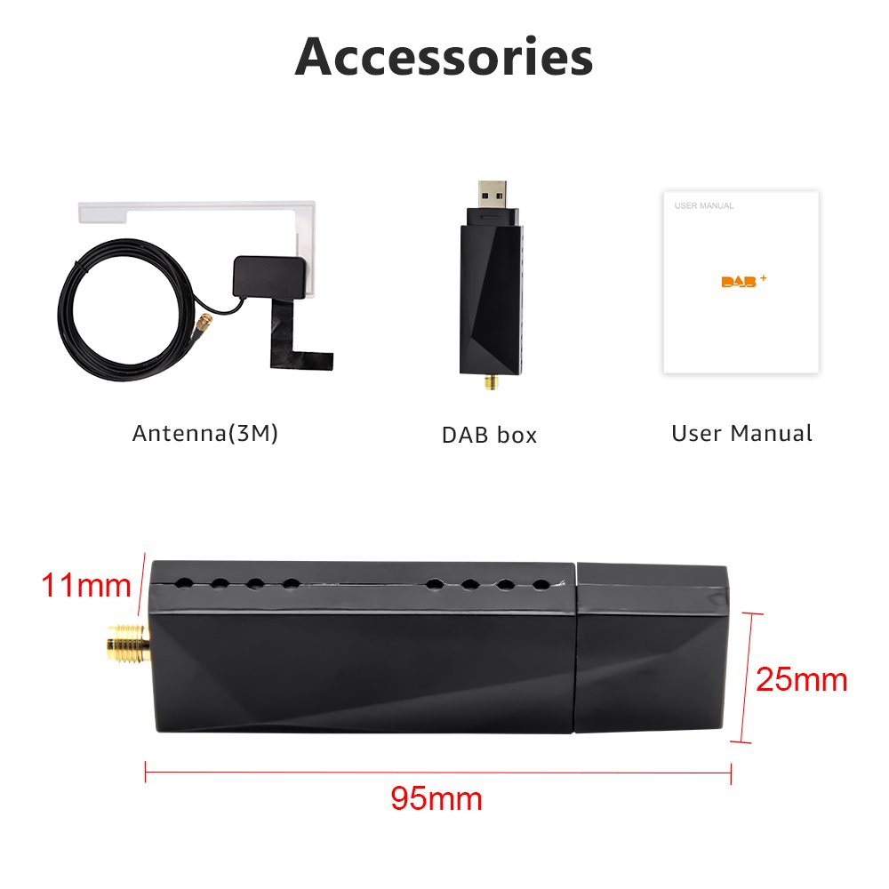 DAB+ Digital Radio Receiver Car DAB Box Digital Radio Antenna Receiver HIFI Adapter Signal Booter USB Receiver